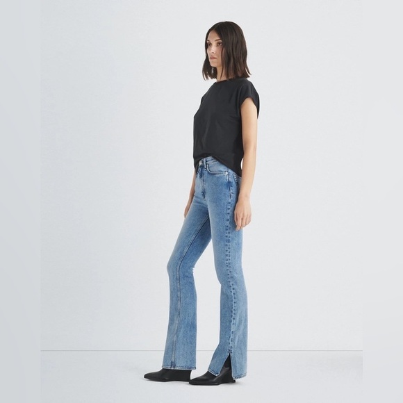 Rag & Bone Peyton High Rise Bootcut Jeans Summers Wash Size 25 Ankle Slit - Picture 1 of 13